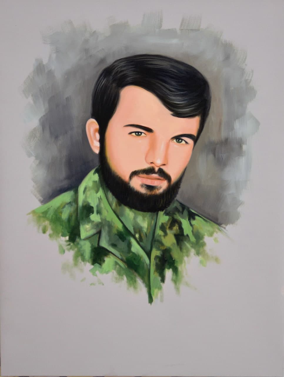 نقاشی چهره شهید صالح هاشمی